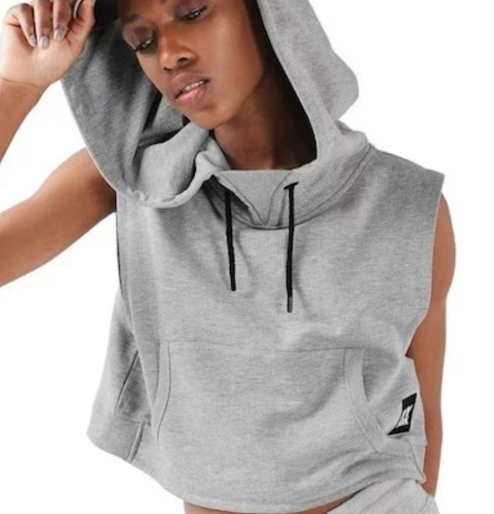 Ivy Park Sleeveless Crop Hoodie Sweatshirt Vest